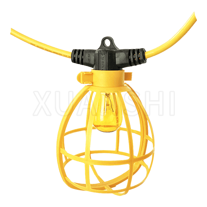 guirlande lumineuse temporaire de construction avec cages en plastique XS-DT1